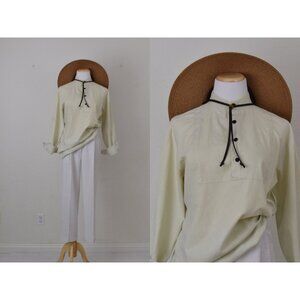 Vintage 80s‎ All Cotton Tunic Blouse | size M